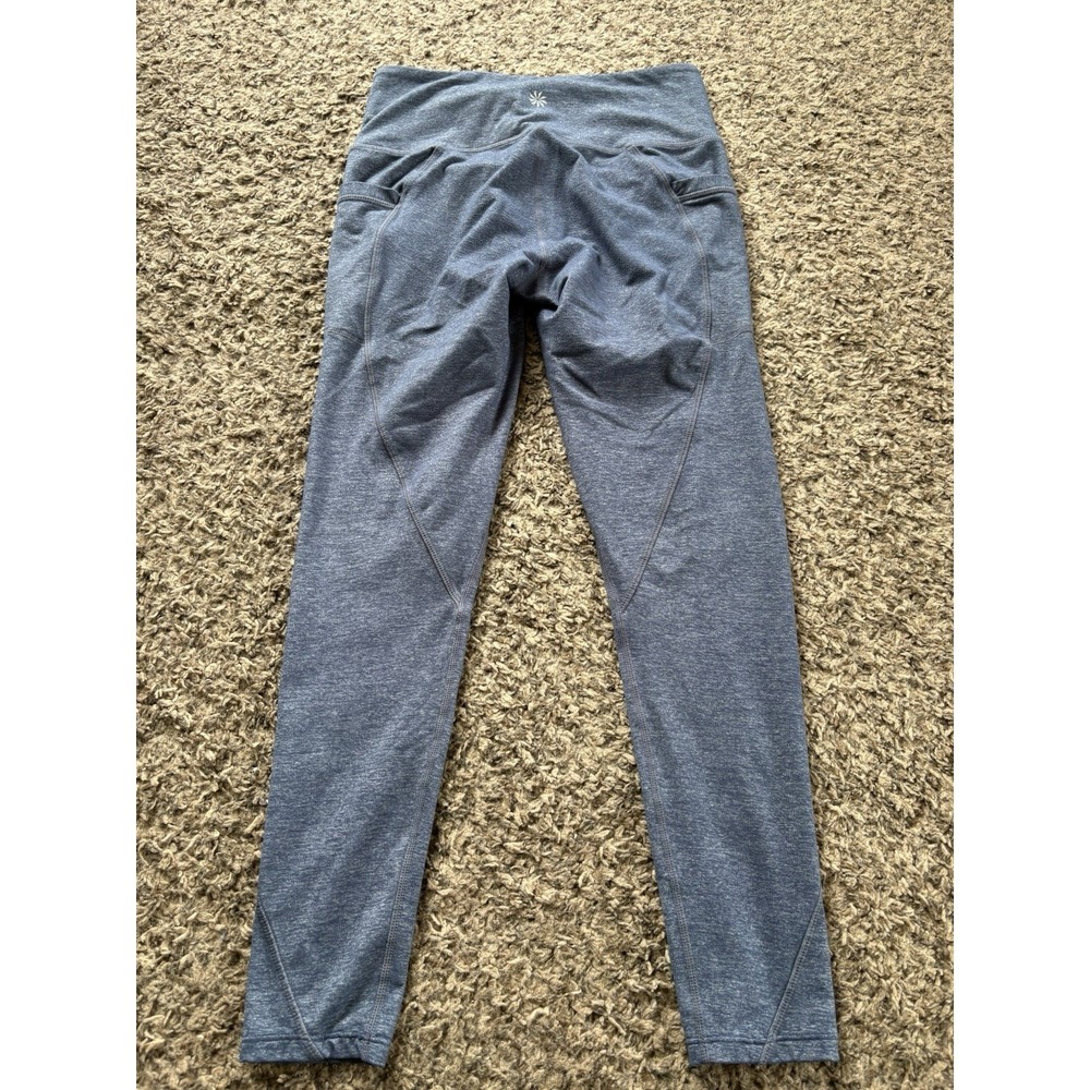 Athleta Women's Blue High-Rise Ankle Leggings with Pockets Stretch Size SP - Picture 7 of 7